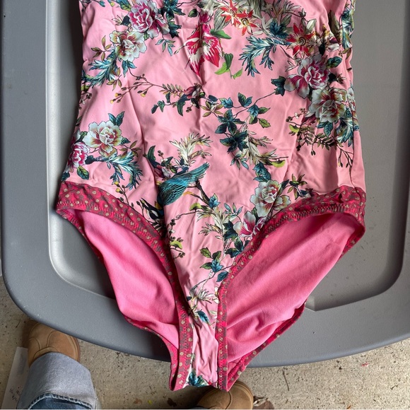 johnny was malakye halter one piece in pink floral - Picture 3 of 7